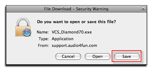 Fig 5: File Download - Security Warning